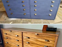 Restauro mobili in legno prima e dopo