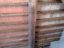 Sabbiatura soffitto prima e dopo Sabbiatura soffitto